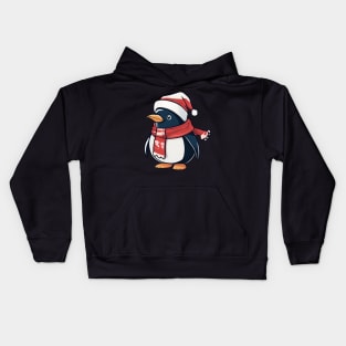 cute santa penguin Kids Hoodie